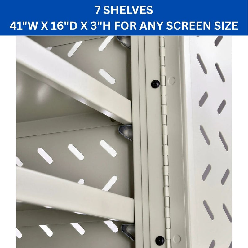 24 Devices Charging Cart 43.5"W x 21"D x 45"H, for Tablets and Laptops in Any Screen Size