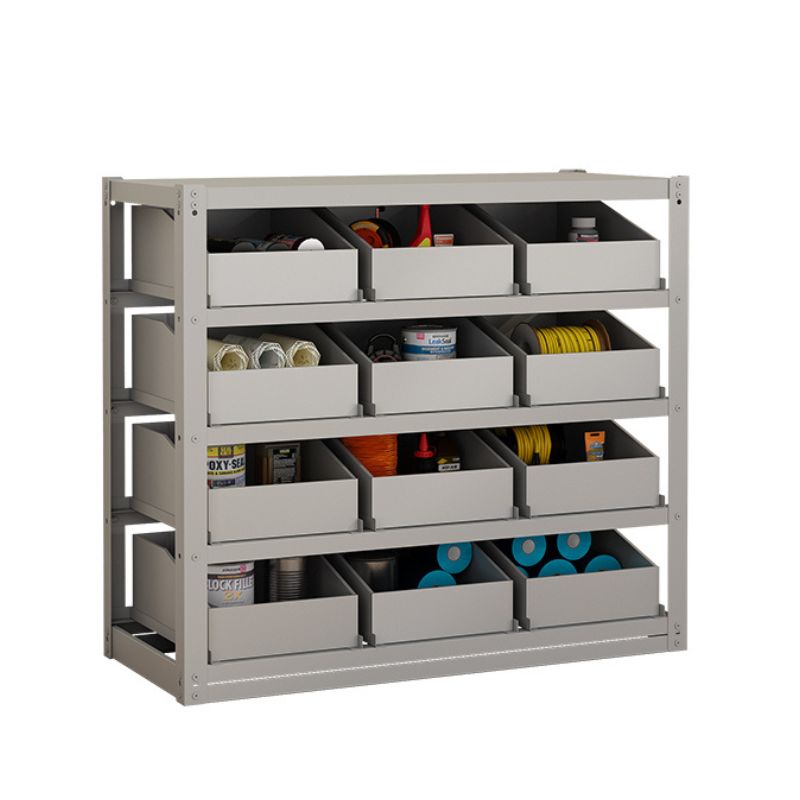 Heavy Duty Steel Bin Storage Rack w/ 12 Bins 34" x 15" x 36"H, Bin Storage Organizer