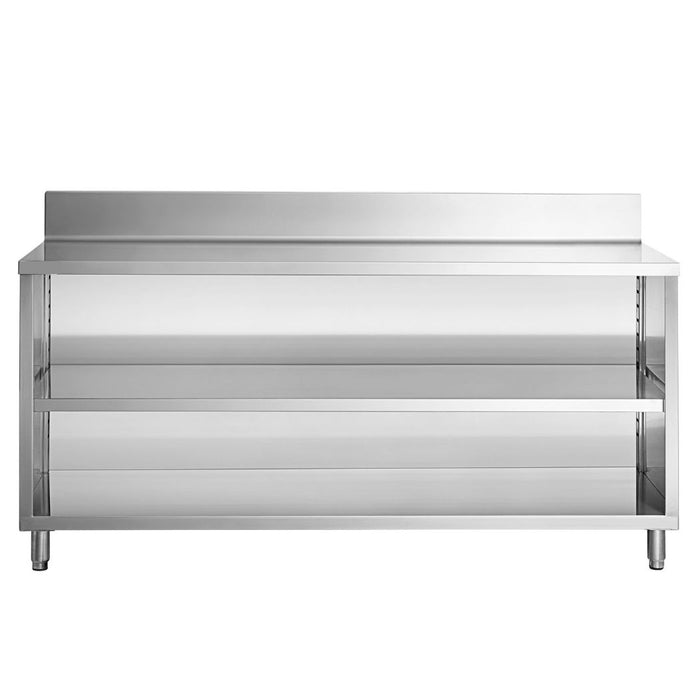 72" x 24" Stainless Steel Prep Table, 2 Shelf Enclosure