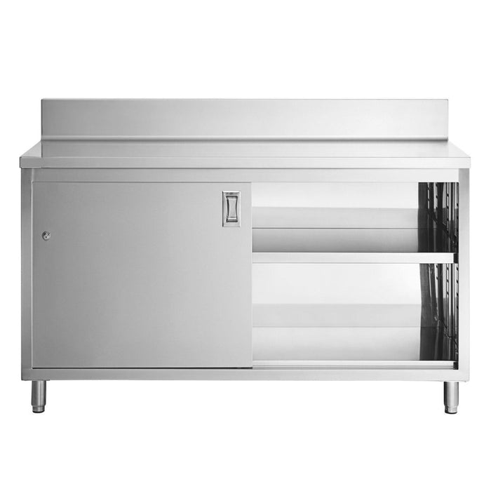 60" x 24" Stainless Steel Prep Table, 2 Shelf Enclosure