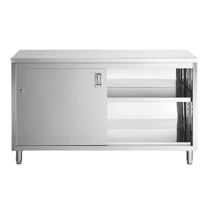60" x 24" Stainless Steel Prep Table, 2 Shelf Enclosure