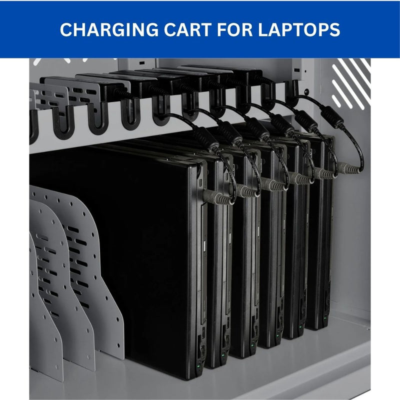 16 Devices Charging Cabinet 30"W x 18"D x 20"H, for Tablets and Laptops