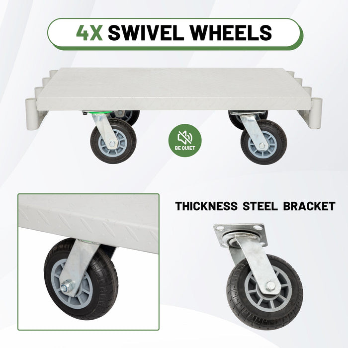 2-in-1 Steel Rolling Panel Cart 37"L x 24"W x 33"H