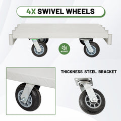 Holzoffer 2-in-1 Steel Rolling Panel Cart，2000 LBS Load Capacity