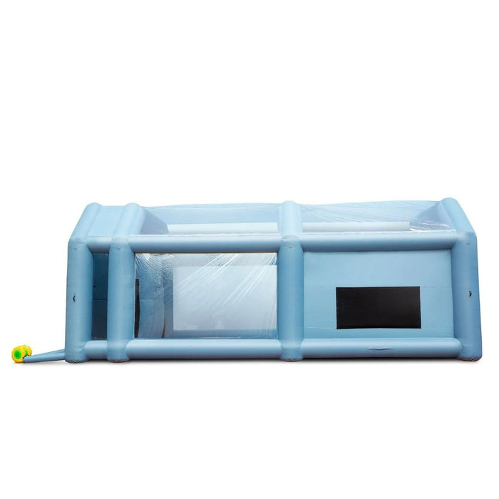Inflatable Spray Booth 28'L x 16'W x 11'H with 550W + 950W Blowers, Spray Booth Tent Air Filter System – Car Paint Tent for Auto Painting, Car Parking Tent, Workstation, and Motorcycle Garage
