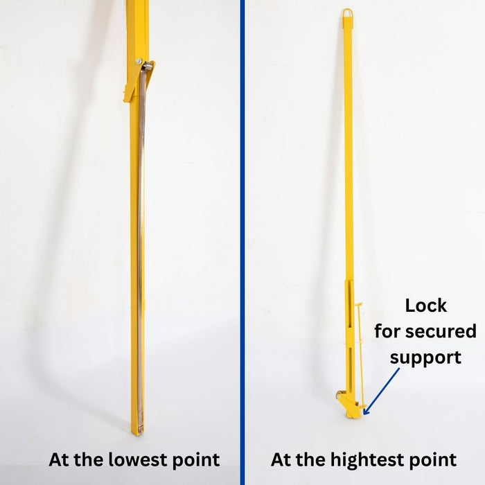Ladder Safety Post for Roof Hatches in All Sizes, Powder Coated Steel