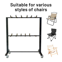 Holzoffer Folding Chair and Table Dolly with Wheels to Store 84 Folding Chairs or 12 Folding Tables