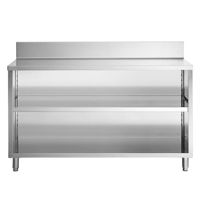 60" x 24" Stainless Steel Prep Table, 2 Shelf Enclosure
