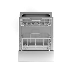 Holzoffer 24-Inch Dishwasher in DuraSnow Stainless Steel with Traditional Handle For Kitchen Cabinet