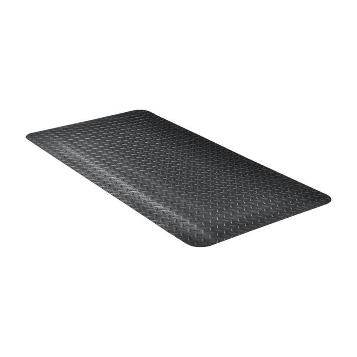Diamond Plate Anti Fatigue Mat, 15/16" Thick, 2'W x 4'L, Black