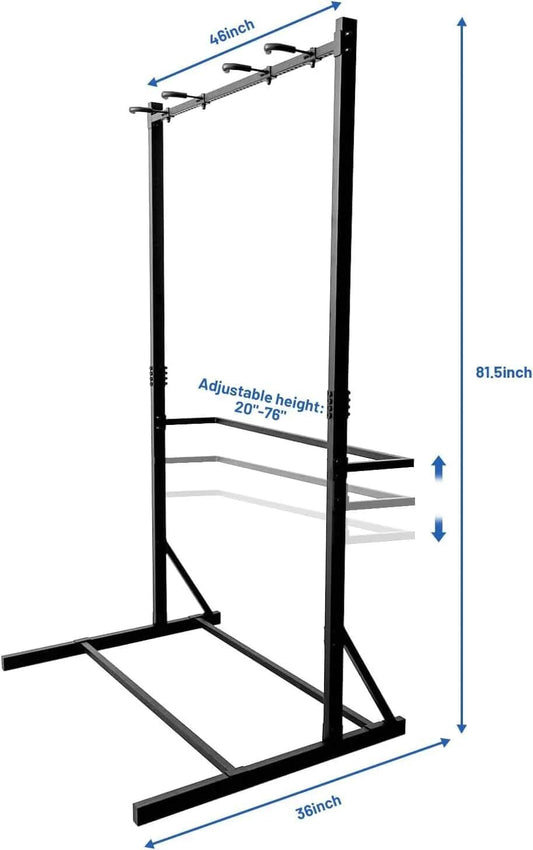 Holzoffer Bike Rack Bicycle Storage Rack for Home and Garage, Solid Steel Vertical Bike Rack Indoor Floor Stand Organizer Sporting Gear Storage Station Max 5 Bikes