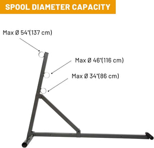 Holzoffer Heavy Duty Portable Reel Buck Load Capacity of 1000 lbs Quickly Set up Strand and Reels Wire Spool Rack