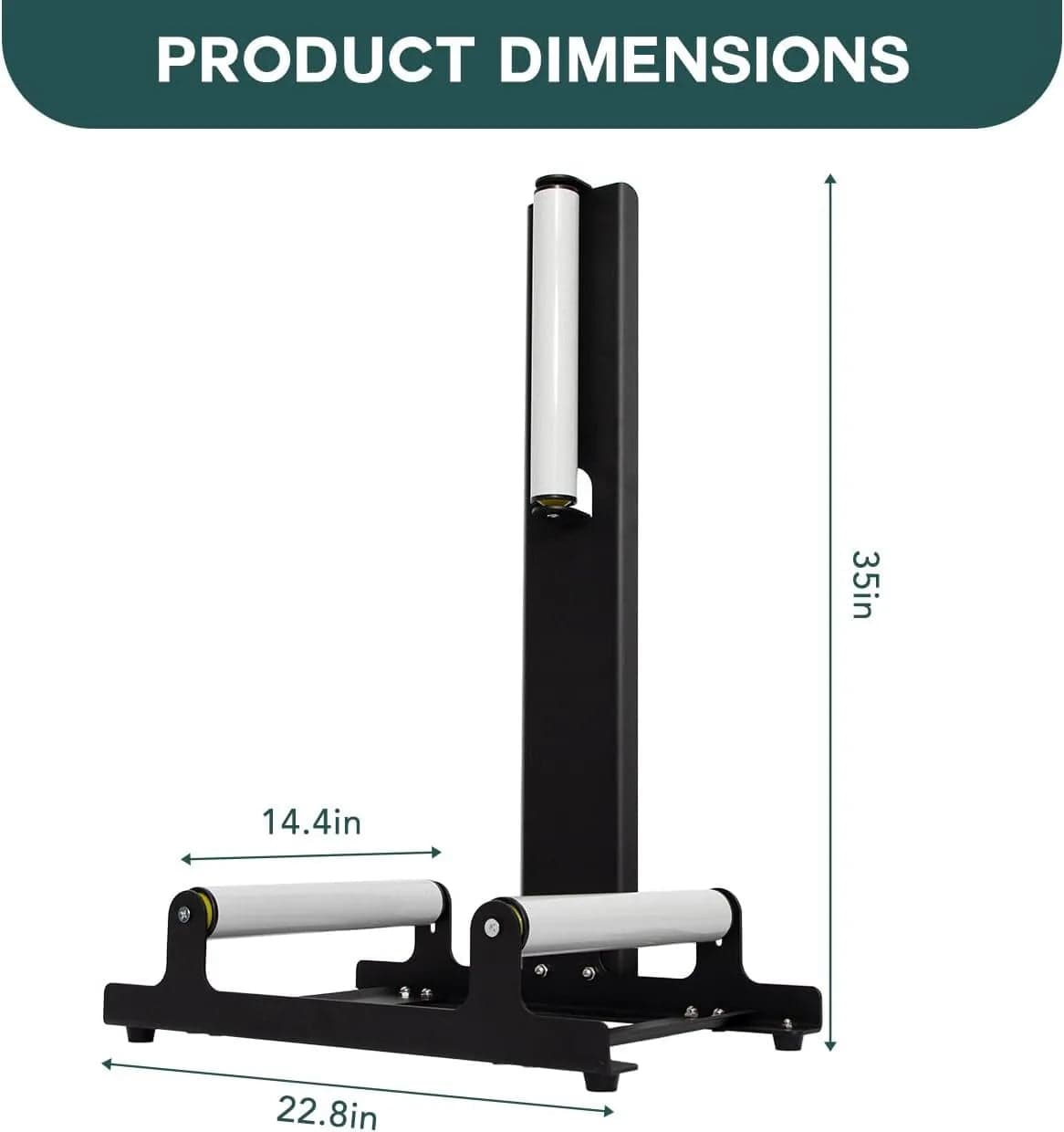 Holzoffer Rolling Wheel Detailing Stand, Heavy Duty Polishes Wheel Cleaning Stand for Ceramic Coating, Applying Tire Shine & Car Wheel Wash fo Auto Repair Shop Garage