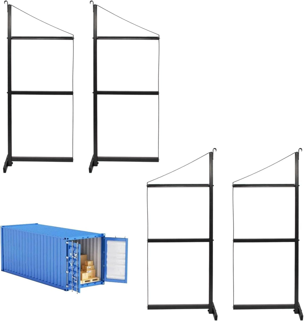 3 Tier Shipping Container Shelving Storage Bracket - Adjustable Universal for Shipping Container Hang