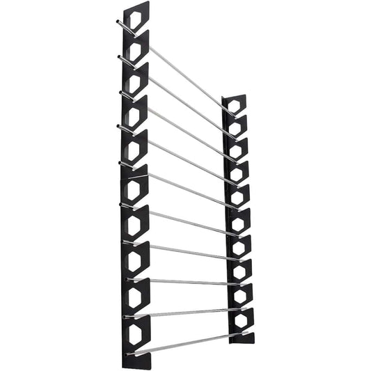 Holzoffer 10 Roll Black Wall Mount Storage System Rack for Car Vinyl & Tint, Large Sign & Banner Material Holder