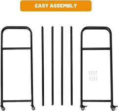 Holzoffer Tire Storage Rack 44'' x 18'' x 23'' for Garage with 4 Rolling Wheels Legs, Adjustable, Mobile Metal Tyre Organizer Stand