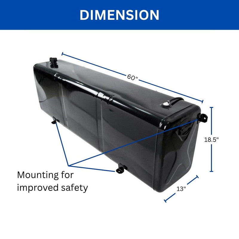 Steel Diesel Transfer Tank, 58 Gallon, Black Fuel Transfer Tank