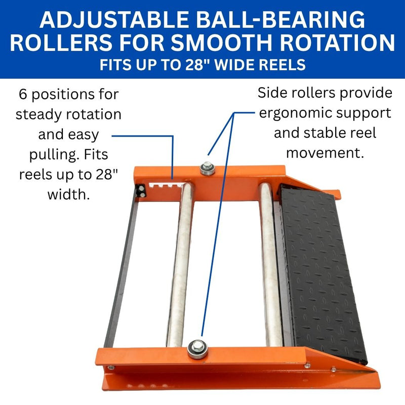 Heavy-Duty Single Reel Dispenser, 28" Max Reel Width, 400 lb Capacity