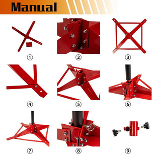 Holzoffer Universal Auto Paint Support, Panel Tree Paint Stand Panel Holder, Adjustable Center Post Steel Powder Coated Hang Automotive Fenders Bumpers