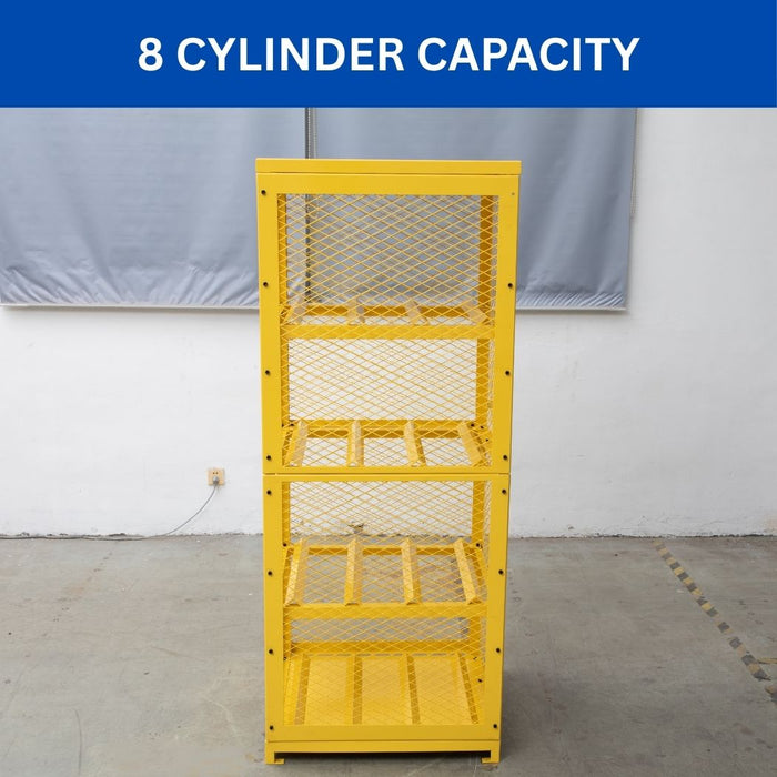 Horizontal Cylinder Storage Cabinet with Single Door, 30" W x 30" D x 71" H, 8 Cylinder Capacity