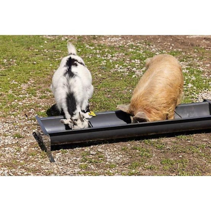 4 ft. Steel Feed Trough, Feeder Bunk w/ 3 Dividers