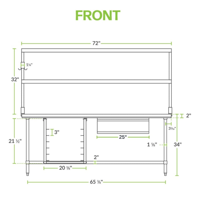 72" x 30" Stainless Steel Prep Table w/ Overshelves, Drawers, Bun Pan Rack & 6 Bun Pans