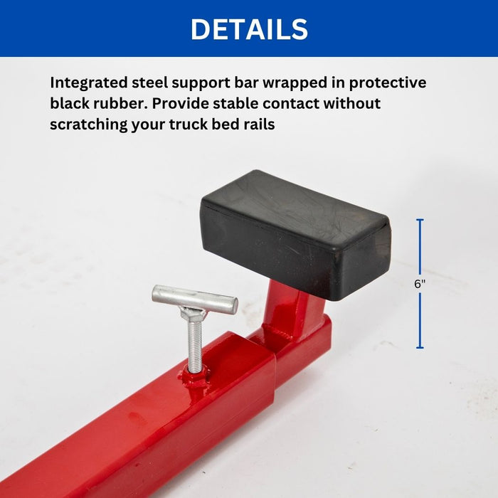 Heavy-Duty Pickup Truck Bed Lifter, 800 lb Capacity, Red