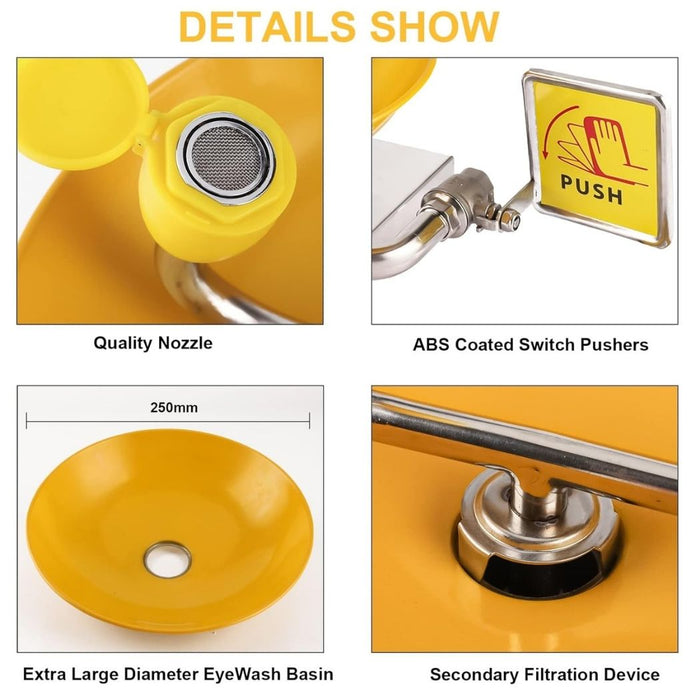 Wall Mount Eye Wash Station w/ Sign