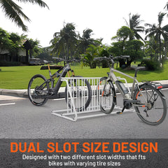 Holzoffer Commercial Grid Bike Rack, Double Sided, Bicycle Storage Stand for Garages, Stores, Schools & Universities Power Coated Steel