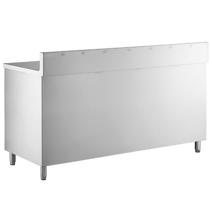72" x 24" Stainless Steel Prep Table, 2 Shelf Enclosure