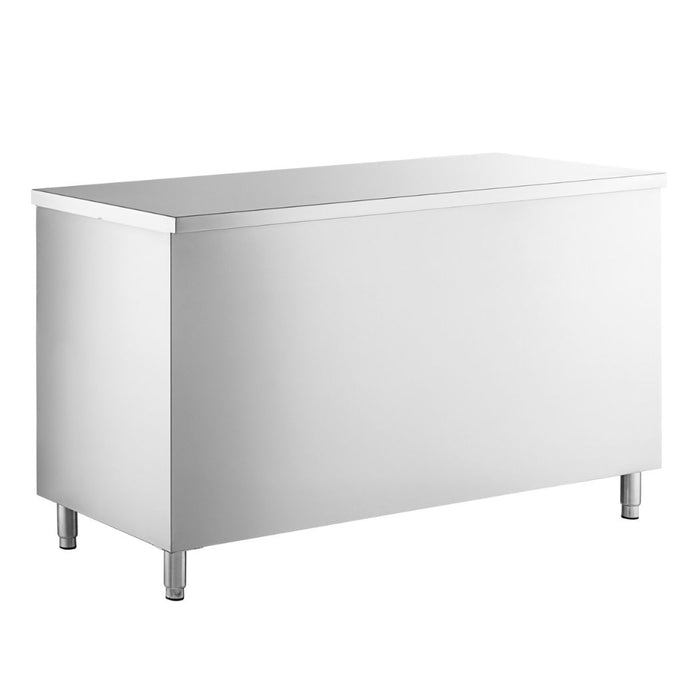 60" x 24" Stainless Steel Prep Table, 2 Shelf Enclosure