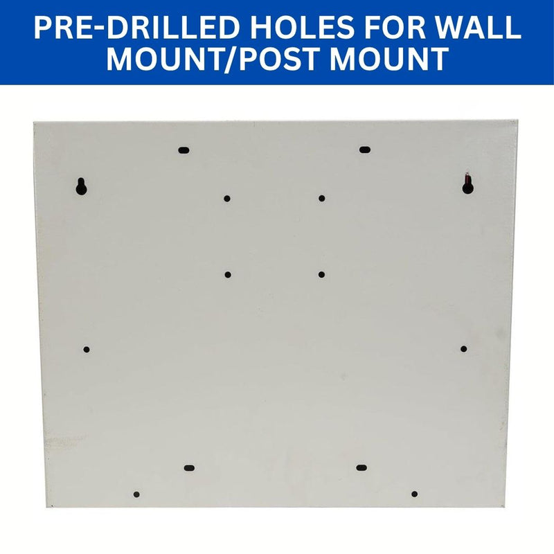 Wall Mounted Folding Desk 20"W x 13"D Work Surface, Lockable Steel Workstation