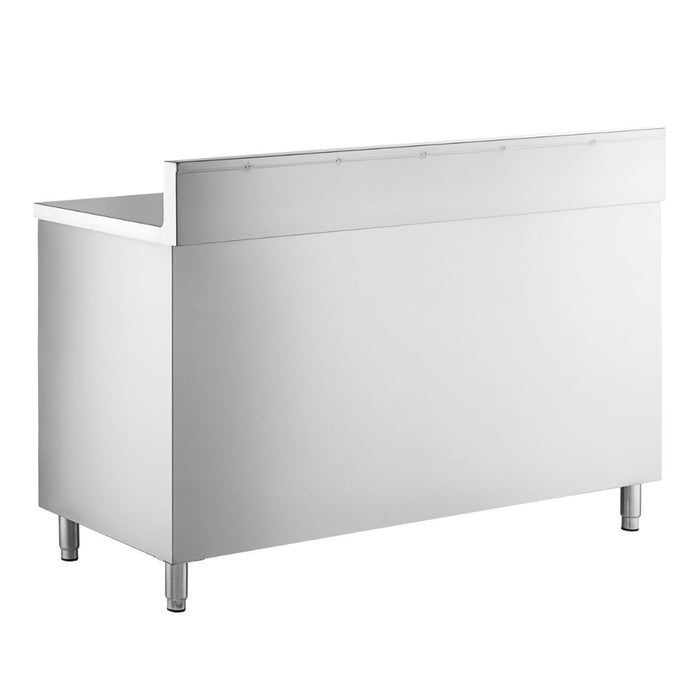 60" x 24" Stainless Steel Prep Table, 2 Shelf Enclosure
