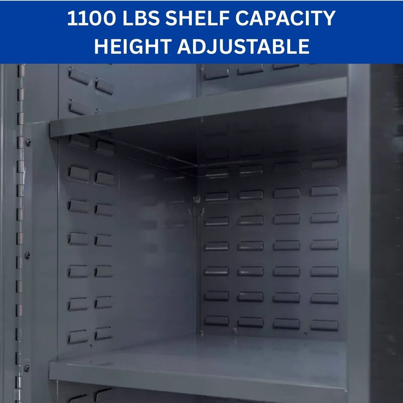 Configurable Steel Combination Storage Cabinet, 36"W x 24"D x 78"H, Adjustable Shelving