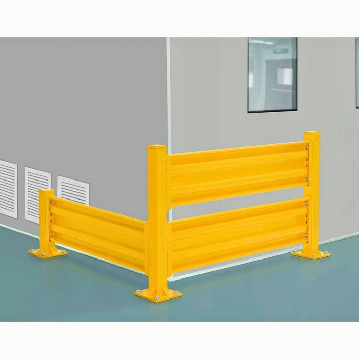 Steel Yellow Guard Rail, 3 Rib, Available at 4'/6' Length