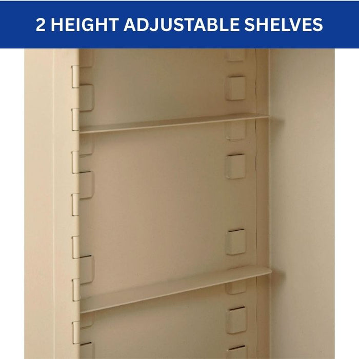 Narcotics Cabinet 12"W x 8"D x 15"H, Double Lock & Double Door, Fully Assembled