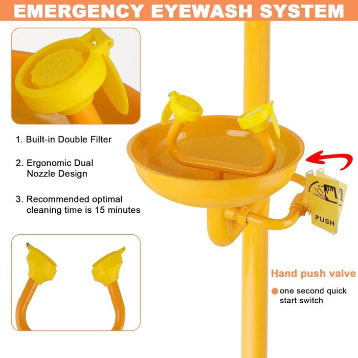 Floor Mount Eye Wash and Shower Station