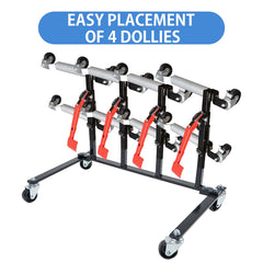 Holzoffer Car Dolly Rack, Jack Stands Cart Storage Rack