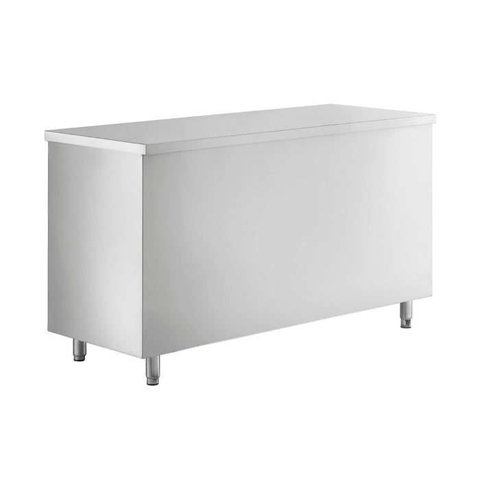 60" x 24" Stainless Steel Prep Table w/ Lockable Drawers and Storage Cabinet