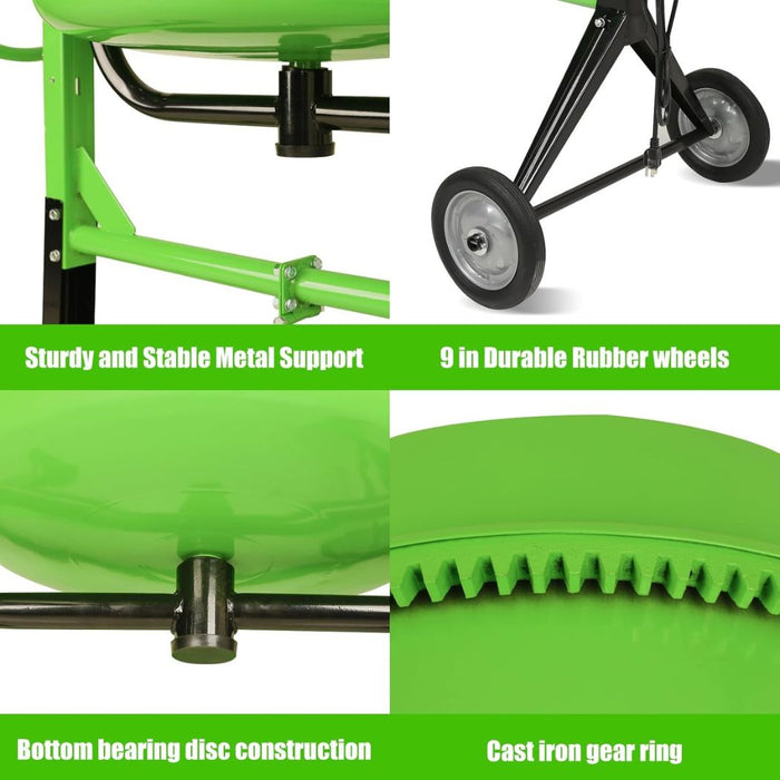 6.4 Cu.Ft. Power Concrete Mixer, Portable Electric Steel Drum Cement Mixer