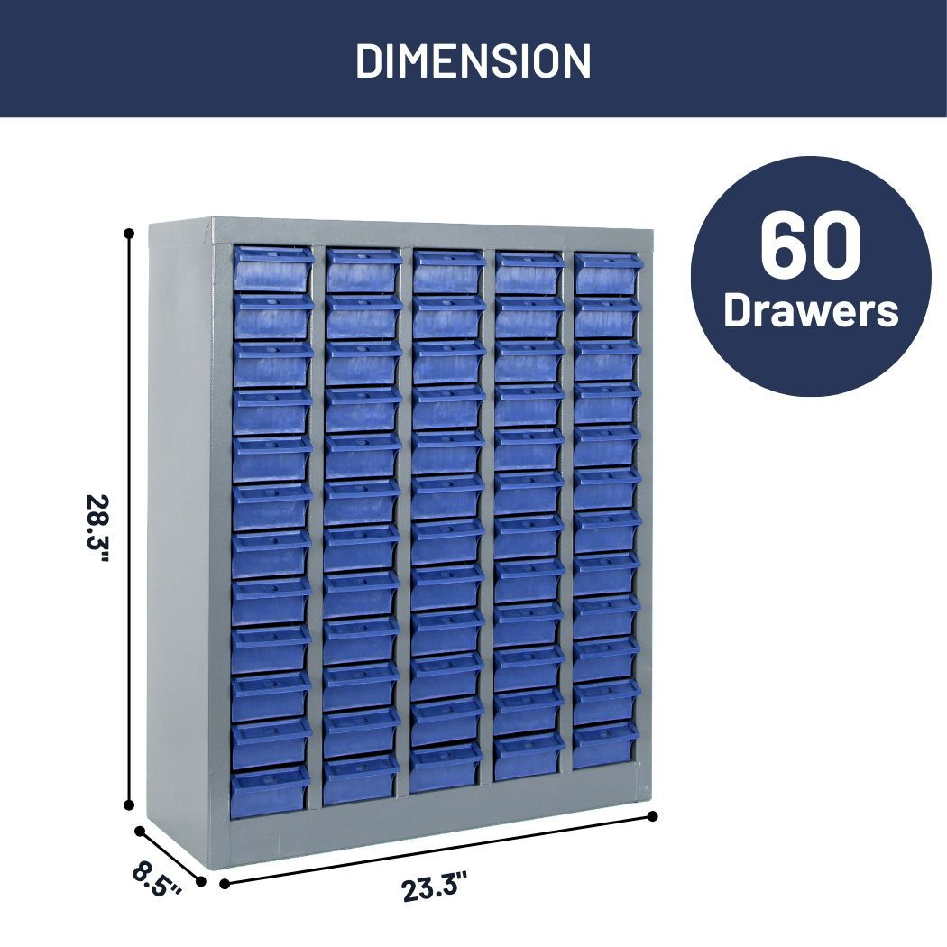 60 Bin Drawer Storage Cabinet, 23.3