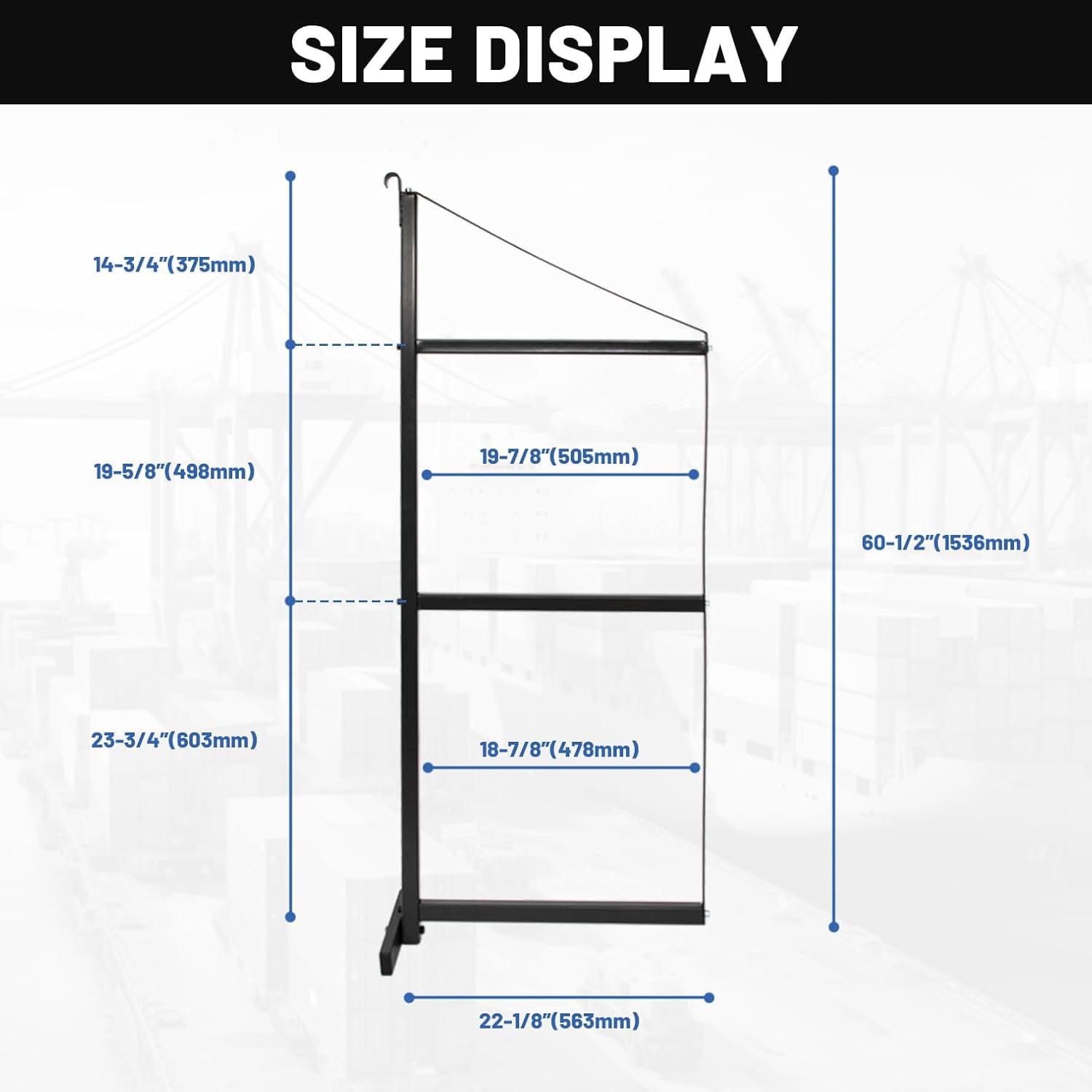 3 Tier Shipping Container Shelving Storage Bracket - Adjustable Universal for Shipping Container Hang