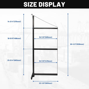 3 Tier Shipping Container Shelving Storage Bracket - Adjustable Universal for Shipping Container Hang