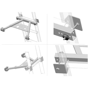 Holzoffer Ladder Stabilizer for Roof, Ladder Stabilizer for Roof Wing Span/Wall Ladder Standoff