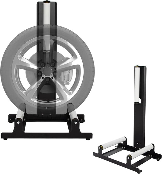 Holzoffer Rolling Wheel Detailing Stand, Heavy Duty Polishes Wheel Cleaning Stand for Ceramic Coating, Applying Tire Shine & Car Wheel Wash fo Auto Repair Shop Garage