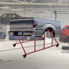 Holzoffer Large Auto Body Truck Bed Dolly Fold Adjustable Car Pickup Bed Cart 800 Lbs Capacity Auto Body Repair Shops