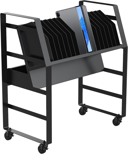 Holzoffer 16 Devices Mobile Open Charging Cart 27"Wx 14.7"D x 30"H