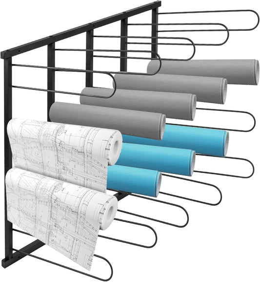 Holzoffer Roll Wall Mount Storage Rack, Organizer for Home Office 32x26x16inch