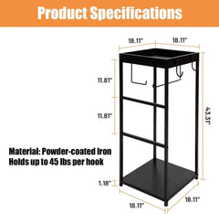 Holzoffer Police Gear Stand,Police Hanger,Tactical Duty Gear Rack with 3 Hooks