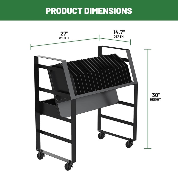 16 Devices Mobile Open Charging Cart 27"Wx 14.7"D x 30"H